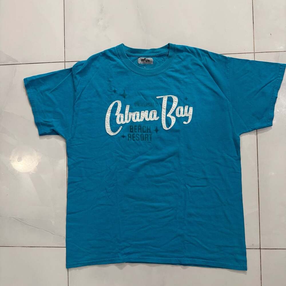 Universal Studios cabana bay beach resort turquoise short sleeve t-shirt